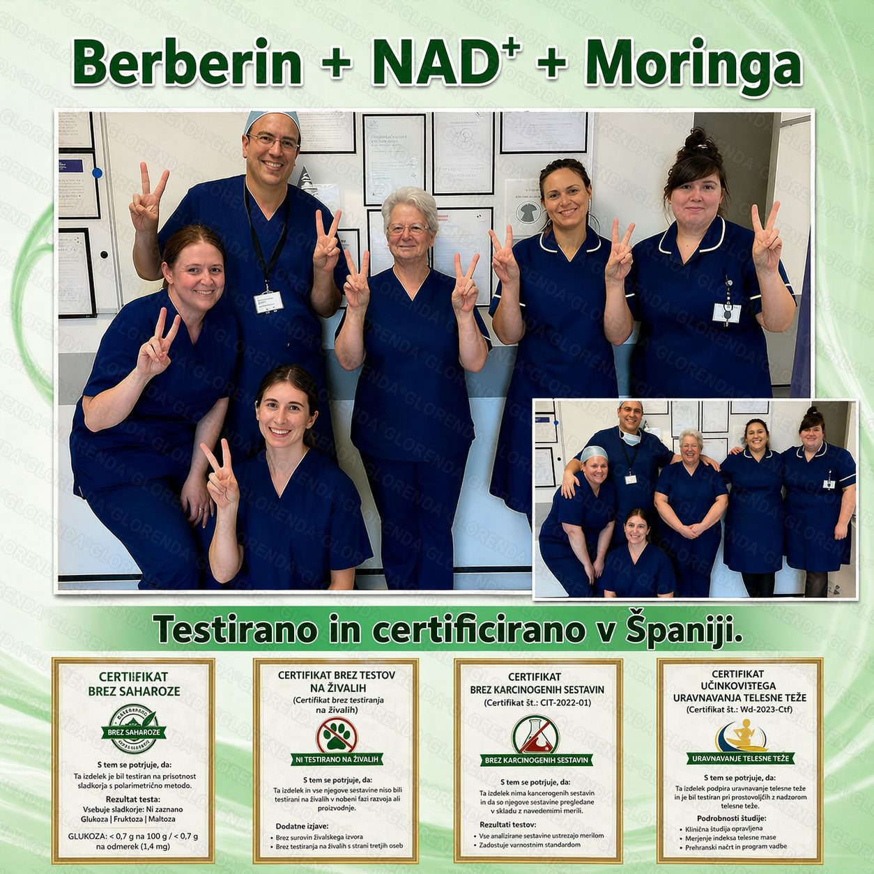 Uradna trgovina | 🌿 𝑮𝑳𝑶𝐑𝐄𝐍𝐃𝘼® Moringa · Berberin × NAD+ 10 v 1 Napredni nano obliž z mikroiglicami (samo enkrat na dan, vidni rezultati že po 7 dneh) 🌿 Za osebe s prekomerno telesno težo, ohlapno kožo, sladkorno boleznijo in težavami s sklepi