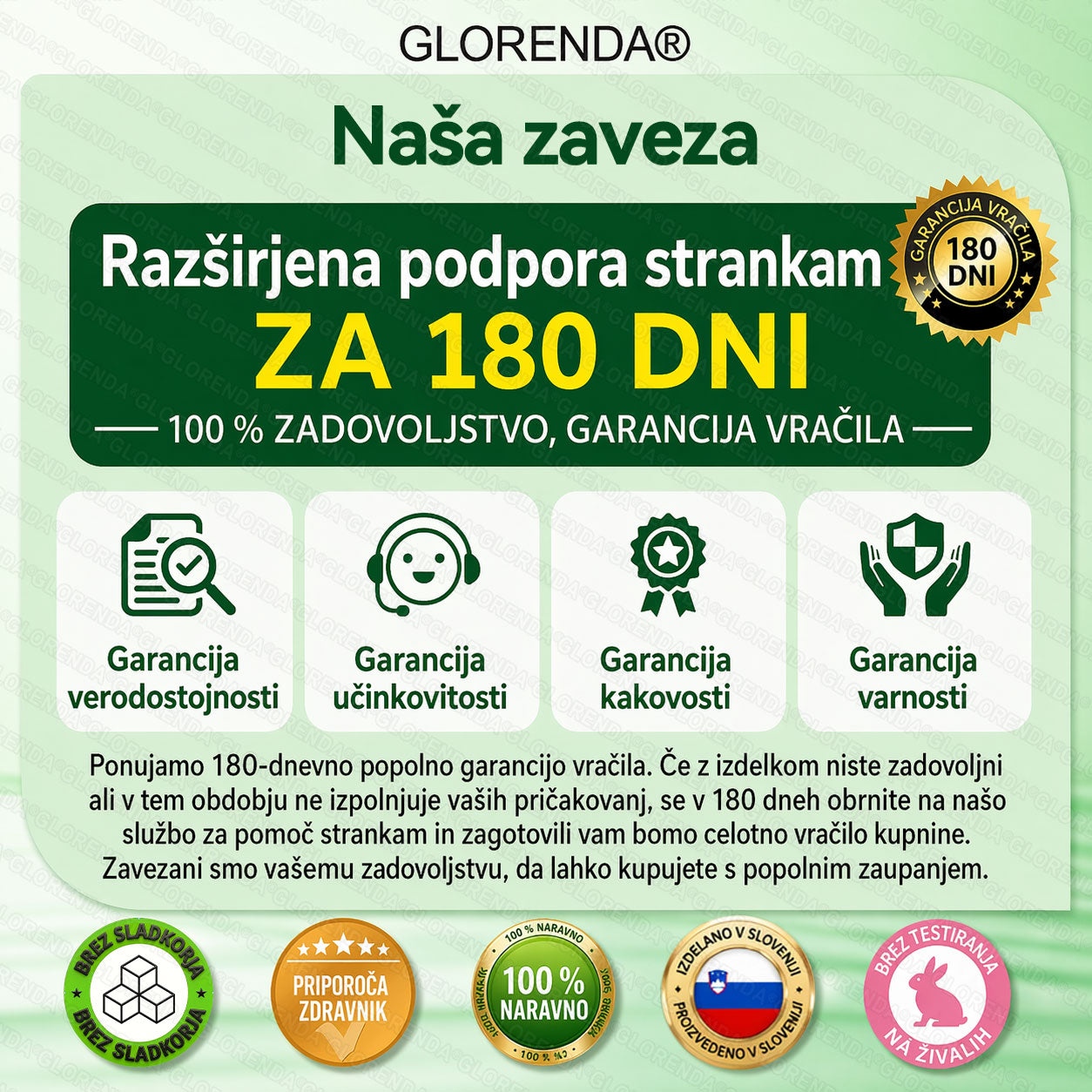 Uradna trgovina | 🌿 𝑮𝑳𝑶𝐑𝐄𝐍𝐃𝘼® Moringa · Berberin × NAD+ 10 v 1 Napredni nano obliž z mikroiglicami (samo enkrat na dan, vidni rezultati že po 7 dneh) 🌿 Za osebe s prekomerno telesno težo, ohlapno kožo, sladkorno boleznijo in težavami s sklepi